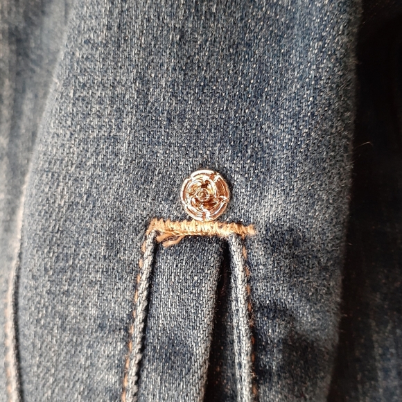 SOLD - WHBM jewel neck denim jacket - Picture 10 of 16